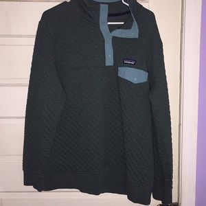 Patagonia Dark Green Quilted Sweater